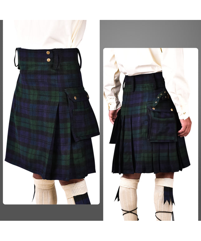 Valor Acrylic Utility Kilt | 16oz Black Watch Scottish Tartan KIlt