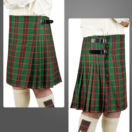 Kilt for Men I Welsh National Tartan Kilt Polyviscose 8 Yard Traditional Men Kilt