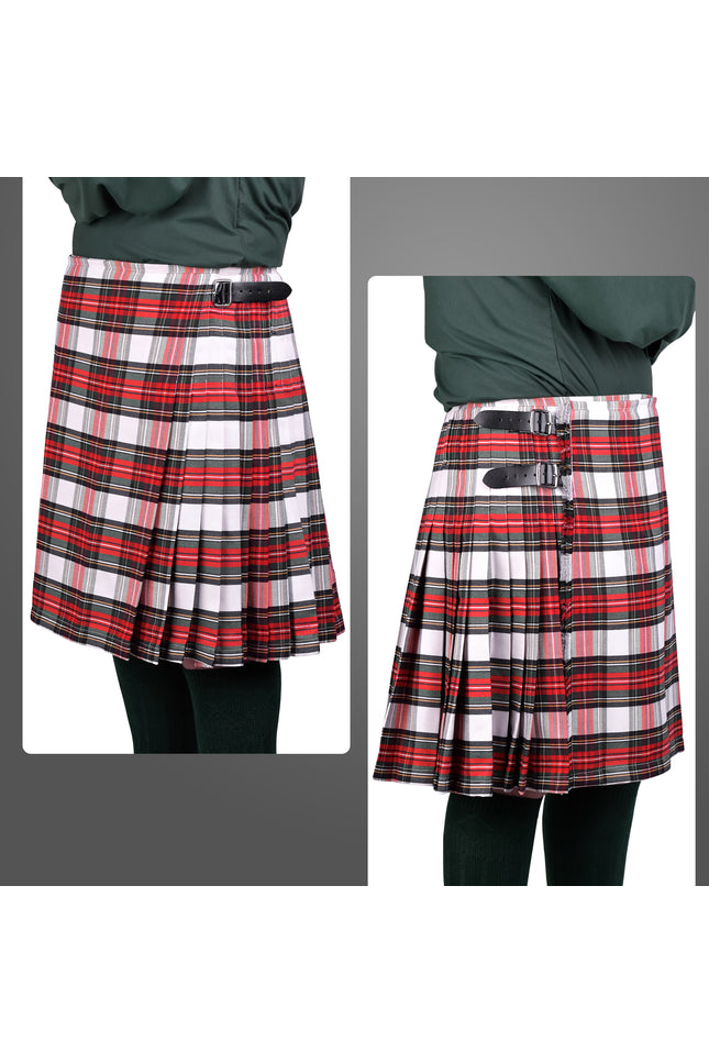 Kilt for Men I Dress Stewart Tartan Kilt Polyviscose 8 Yard Traditional Men Kilt