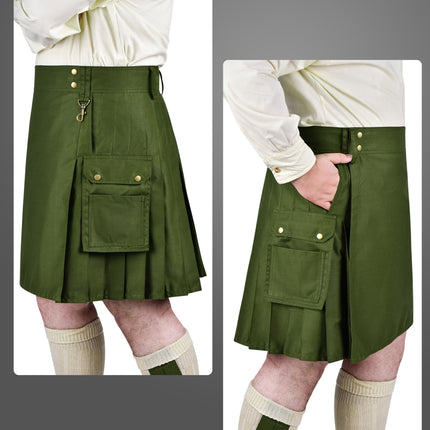 Phantom Modern Olive Green Utility Kilt
