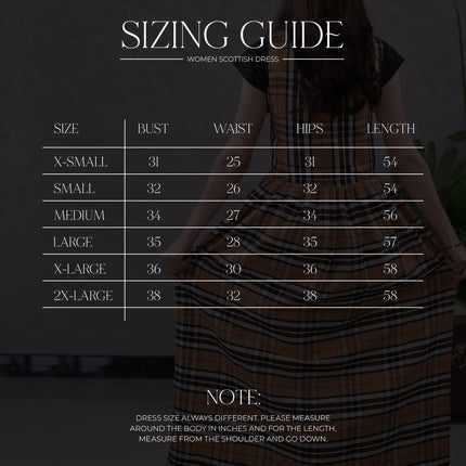 Women's Scottish Highland Dress – Long Tartan Dress | Camel Thomson