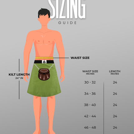 Phantom Modern Utility Kilt | Olive Green