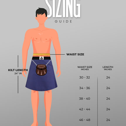 Phantom Modern Utility Kilt | Blue