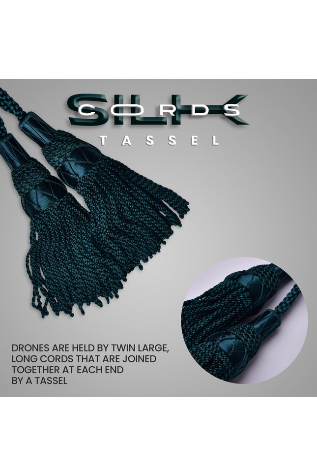 Highland Redstone Bagpipe Silk Cord | Green