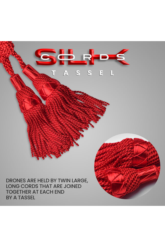 Highland Redstone Bagpipe Silk Cord | Red
