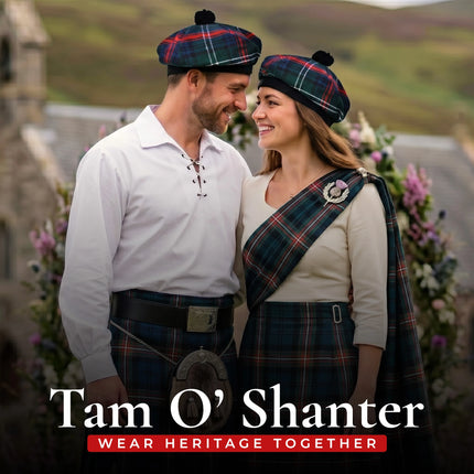 Tam O'Shanter Hat with Pompom | Sutherland Tartan