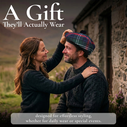 Tam O'Shanter Hat with Pompom | Sutherland Tartan