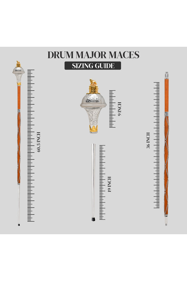 American Maces, Drum Major Maces (Embossed Head)