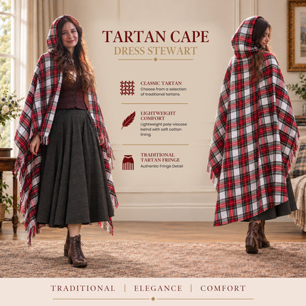 Manteau à carreaux écossais pour femme - Stewart