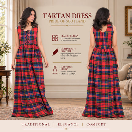 Robe Écossaise Traditionnelle - Robe Longue en Tartan | Macpherson Rouge