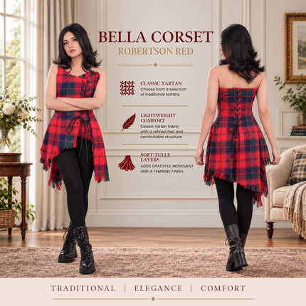 Corset Bella Tartan (Rouge Robertson)