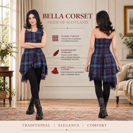 Corset Bella Tartan (Fierté de l'Écosse)