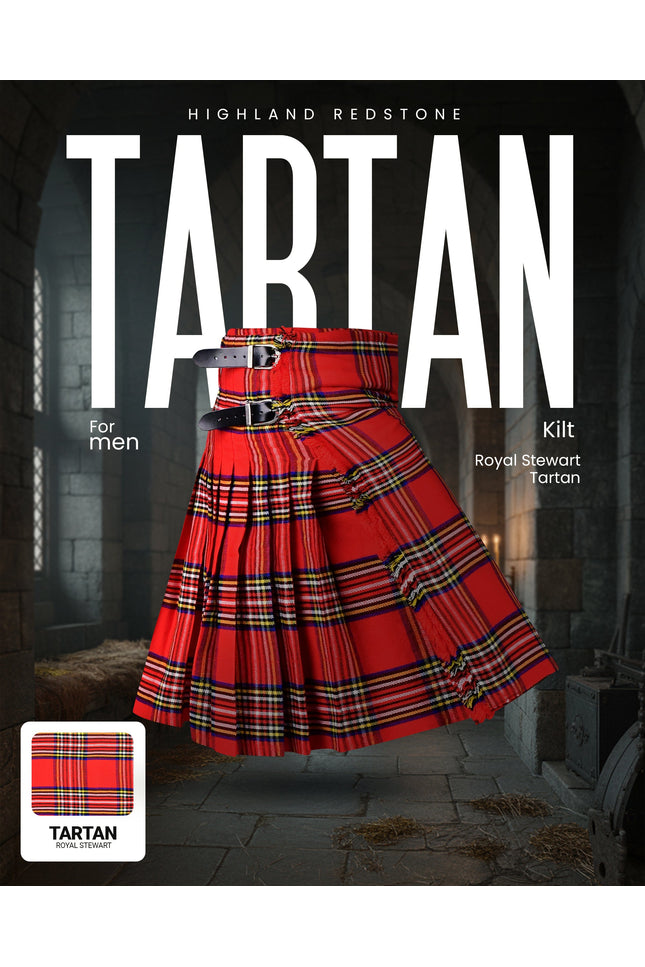 Acrylic Kilt | 16oz  Royal Stewart Tartan Kilt | Big & Tall