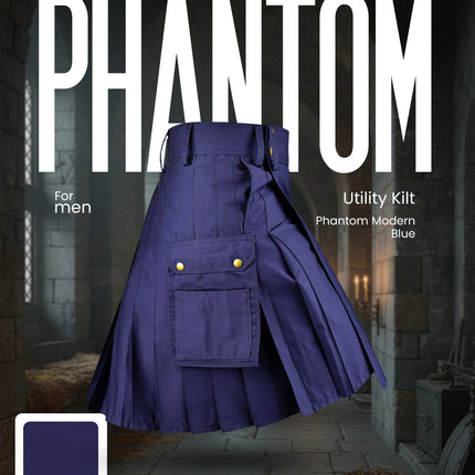 Phantom Modern Utility Kilt | Blue