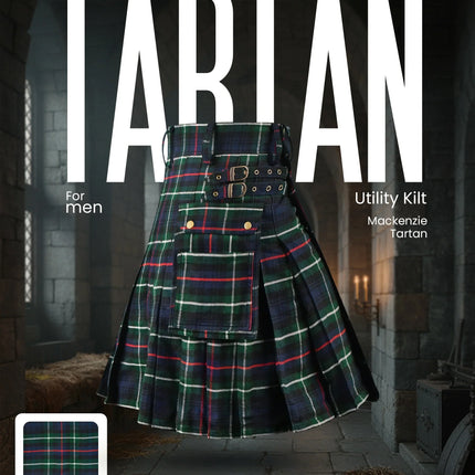 Valor Acrylic Utility Kilt | 16oz Mackenzie Tartan KIlt