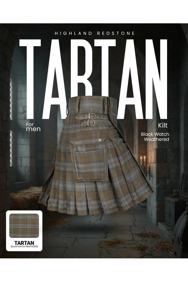 Valor Acrylic Utility Kilt | 16oz Black Watch Weathered Tartan KIlt