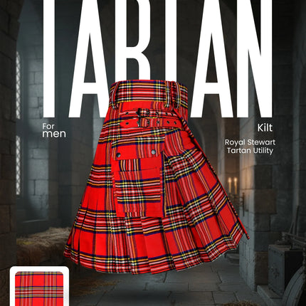 Valor Acrylic Utility Kilt | 16oz Royal Stewart Tartan KIlt