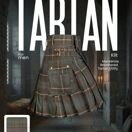Valor Acrylic Utility Kilt | 16oz Mackenzie Weathered Tartan KIlt