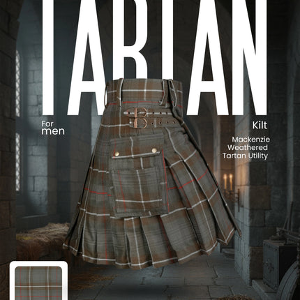 Valor Acrylic Utility Kilt | 16oz Mackenzie Weathered Tartan KIlt