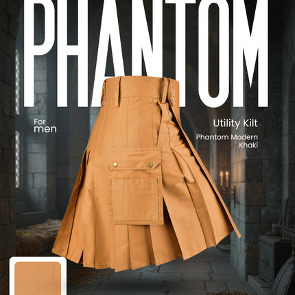Phantom Modern Utility Kilt | Khaki