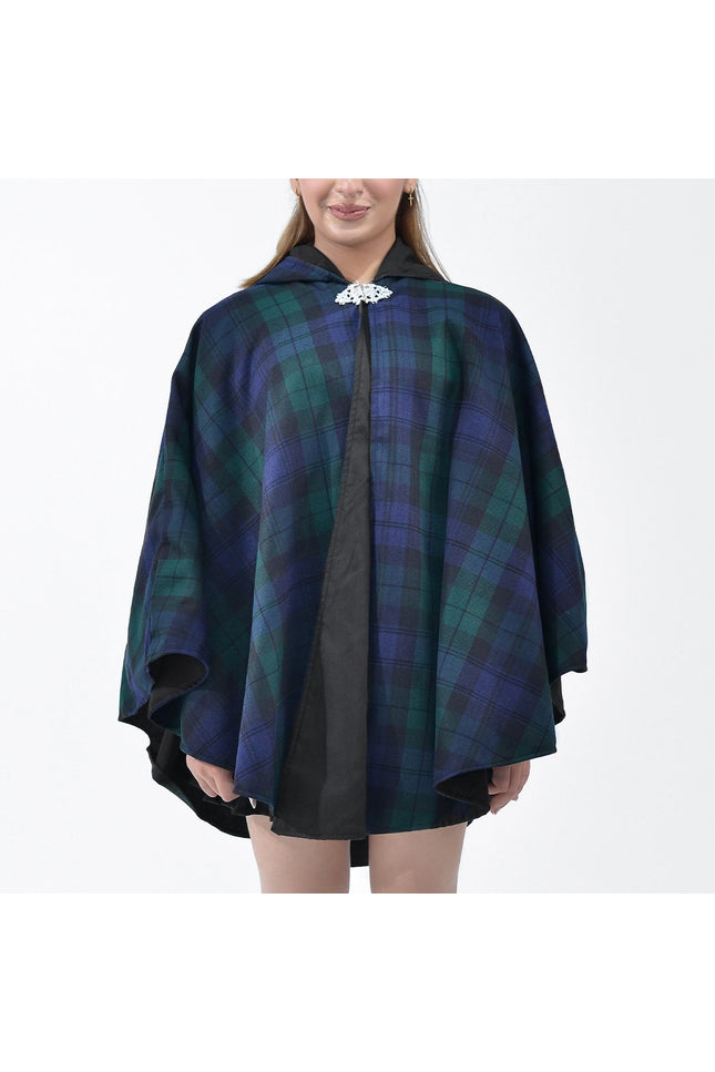 Women Tartan Cape - Black Watch