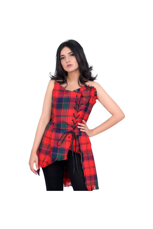 Bella Tartan Corset (Robertson Red)