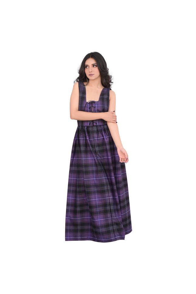 Authentic Scottish Dress in Passion of Scotland Purple Tartan