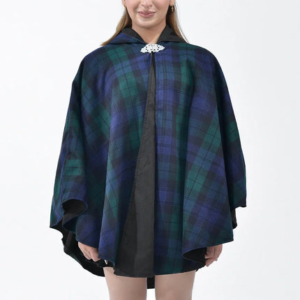 Women Tartan Cape - Black Watch