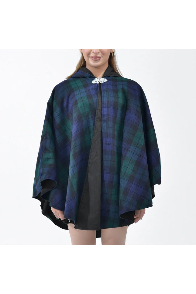 Women Tartan Cape - Black Watch