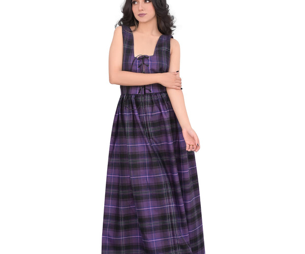 Women's Scottish Highland Dress - Long Tartan Dress