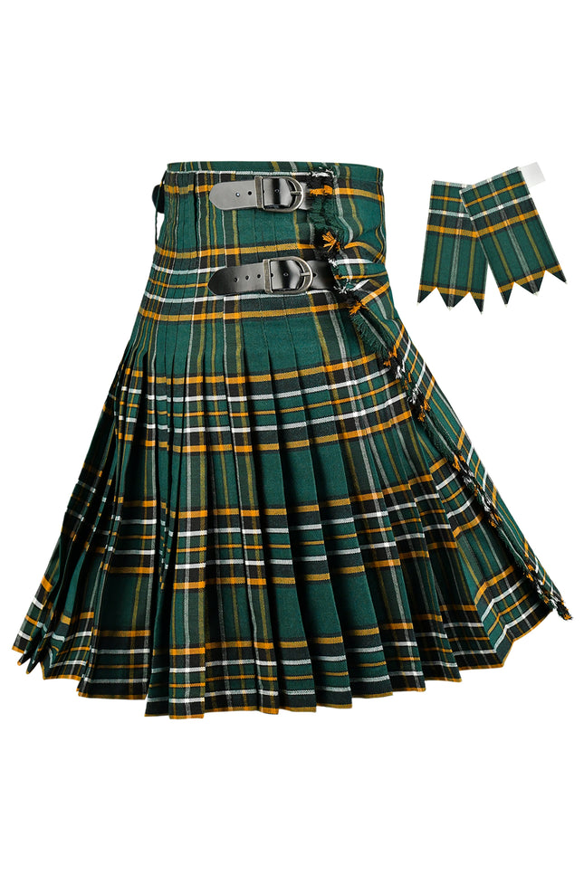 Kilt for Men I Irish Heritage Tartan Kilt Polyviscose 8 Yard Traditional Men Kilt
