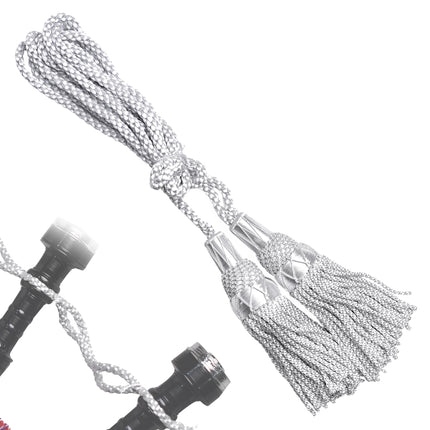 Highland Redstone Bagpipe Silk Cord | Silver