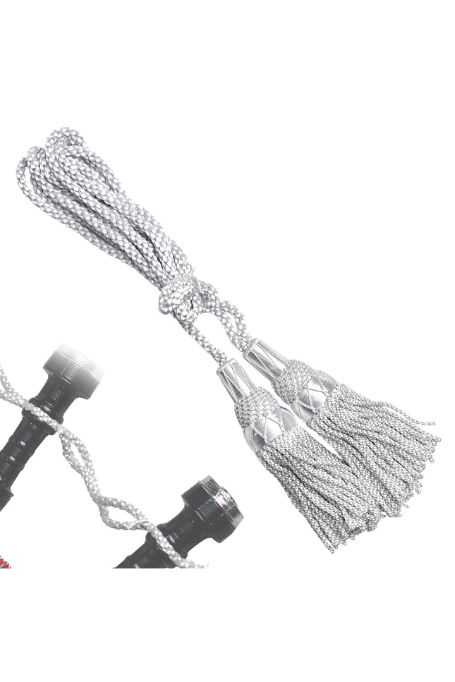 Highland Redstone Bagpipe Silk Cord | Silver