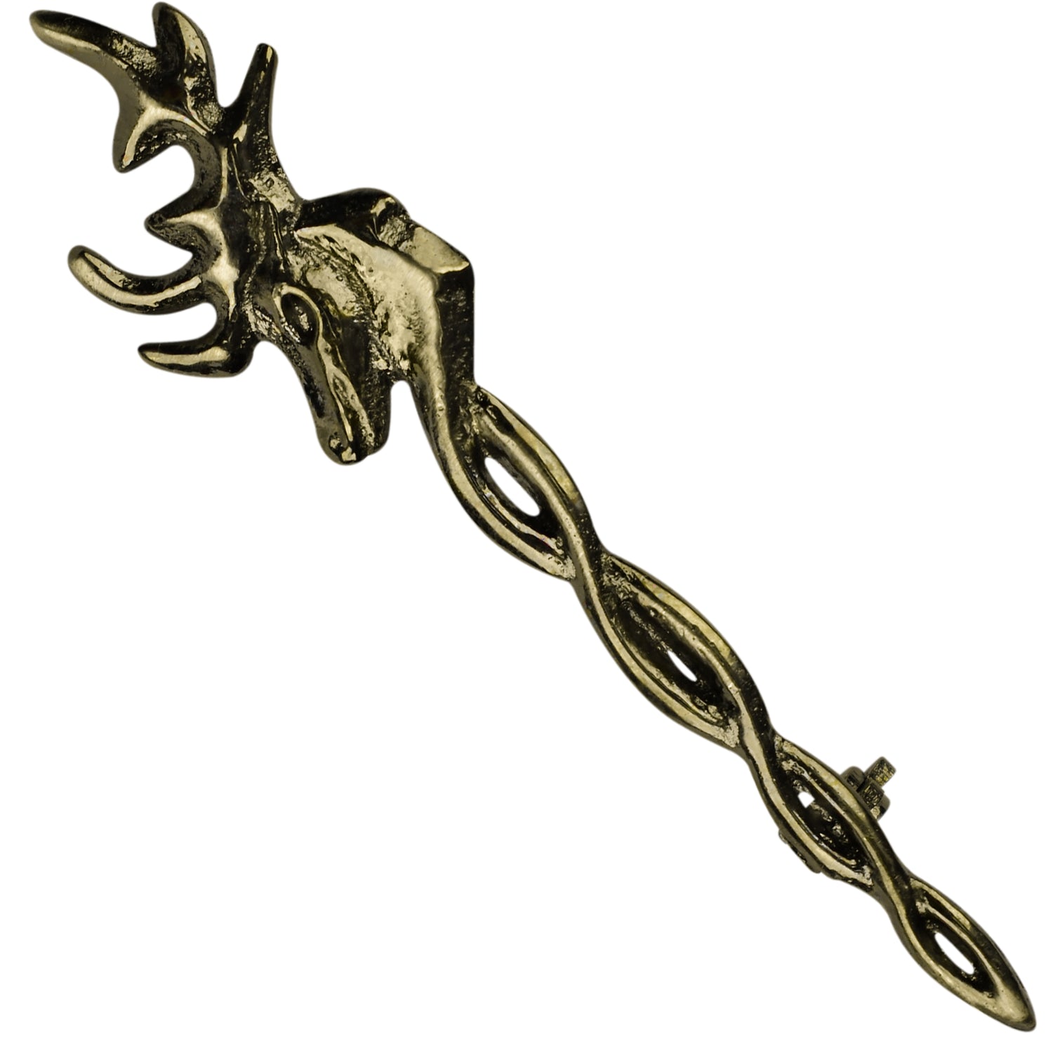 Scottish Kilt Pin for men | Vintage Stag Pewter Antique