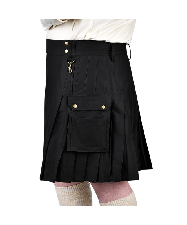 Phantom Modern Black Utility Kilt