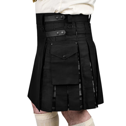 Grey Douglas Hybrid Utility Kilt for Men  – Traditional Style with Modern Functionality
