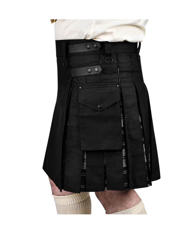 Grey Douglas Hybrid Utility Kilt for Men  – Traditional Style with Modern Functionality