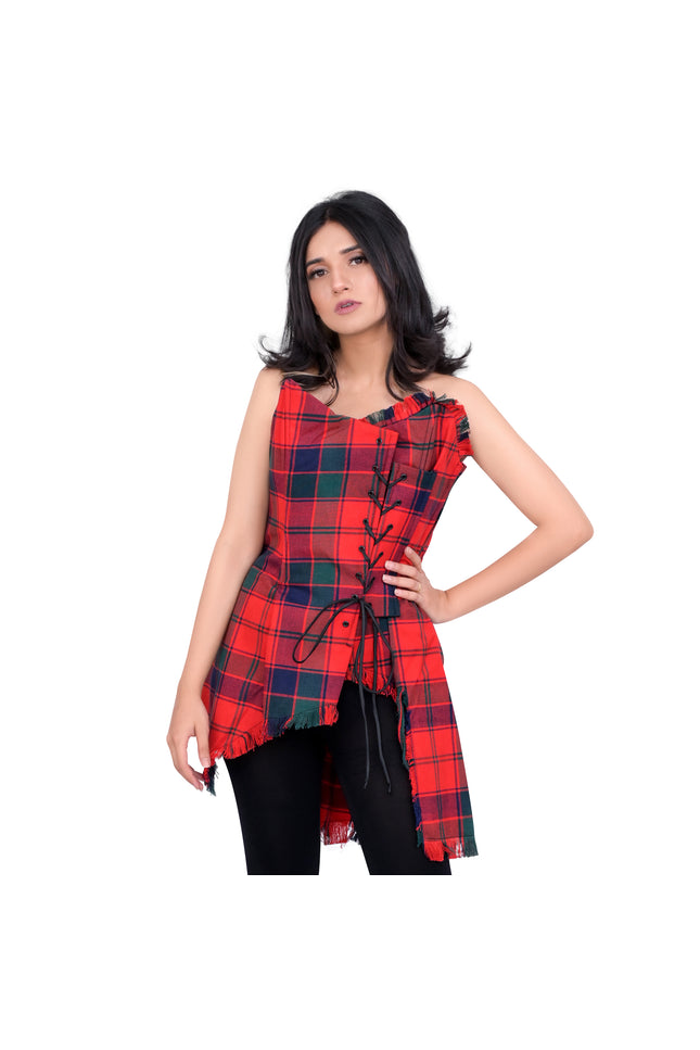 Corset Bella Tartan (Rouge Robertson)