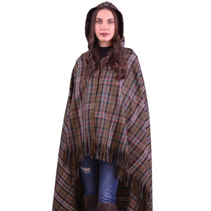 Cape écossaise à carreaux pour femme - Scottish Heritage vieilli