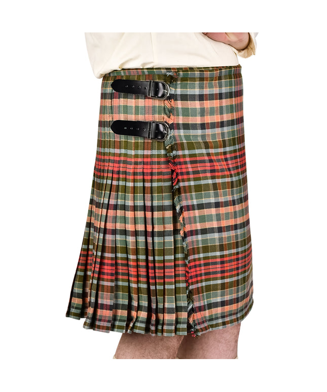 Kilt for Men I Gordon Weathered Red Tartan Kilt Polyviscose 8 Yard Traditional Men Kilt