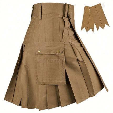 Phantom Modern Utility Kilt - Khaki | Big & Tall