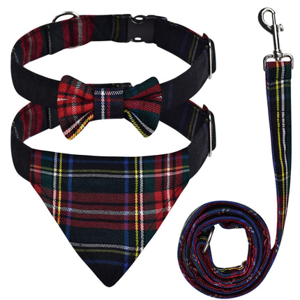 Dog Collar and Leash Set – Black Stewart