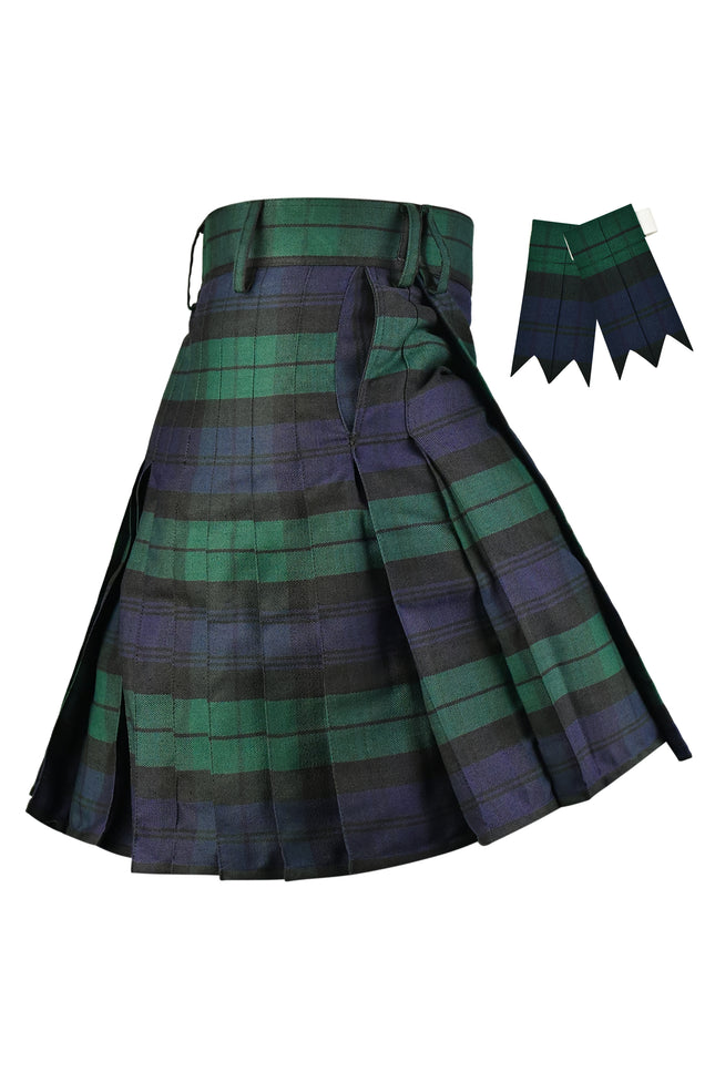 Kilt for Men I Black Watch Tartan Kilt Polyviscose 8 Yard Traditional Men Kilt