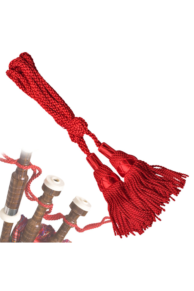 Highland Redstone Bagpipe Silk Cord | Red