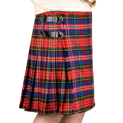 Kilt for Men I Macpherson Red Tartan Kilt Polyviscose 8 Yard Traditional Men Kilt
