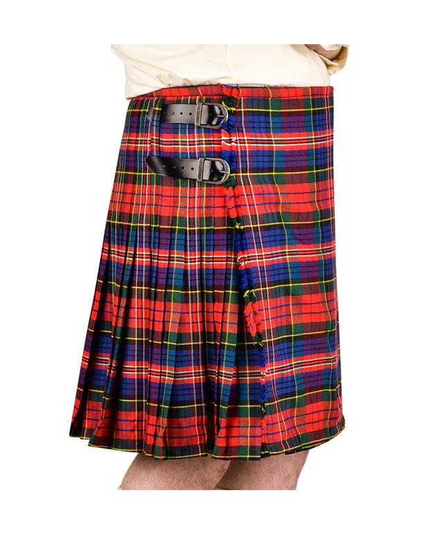 Kilt for Men I Macpherson Red Tartan Kilt Polyviscose 8 Yard Traditional Men Kilt