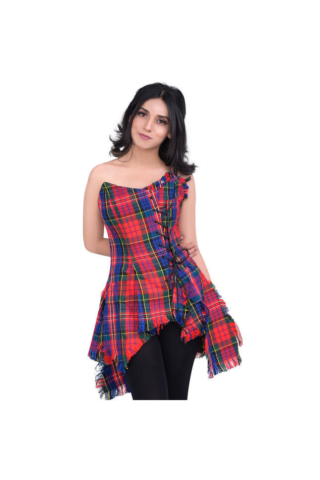 Bella Tartan Corset (Macpherson Red)