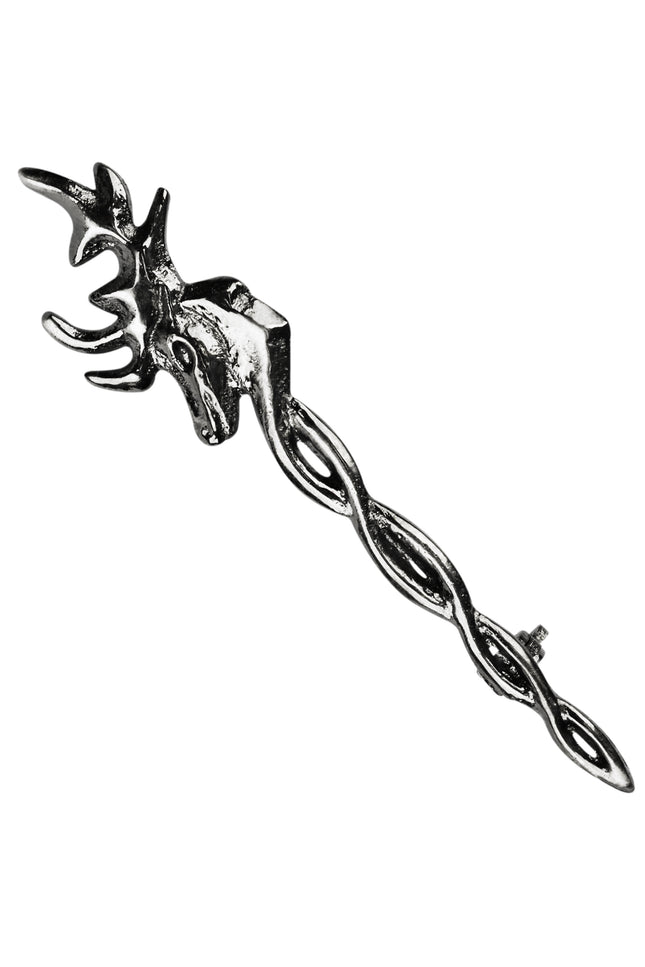 Scottish Kilt Pin for men | Vintage Stag Pewter Chrome