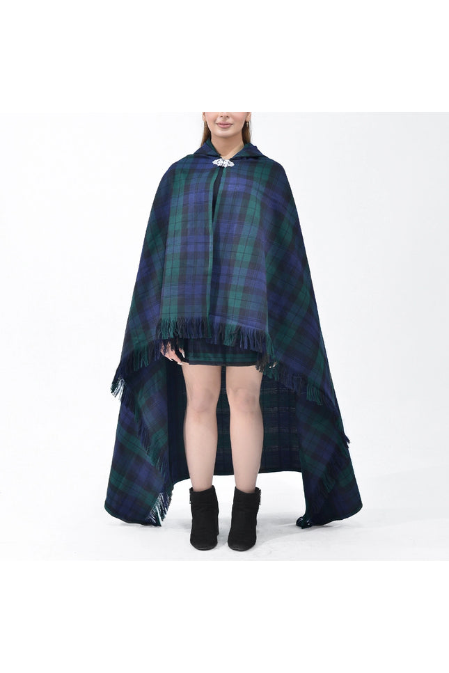 Women Tartan Cloak - Black Watch