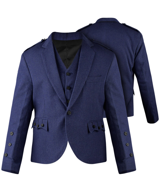 Blue Crail Jacket and Vest – Italian Tweed Wool | Scottish Formalwear